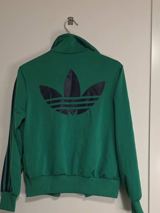 adidas Jackets & Blazers - adidas Green Track Jacket with Navy Trefoil